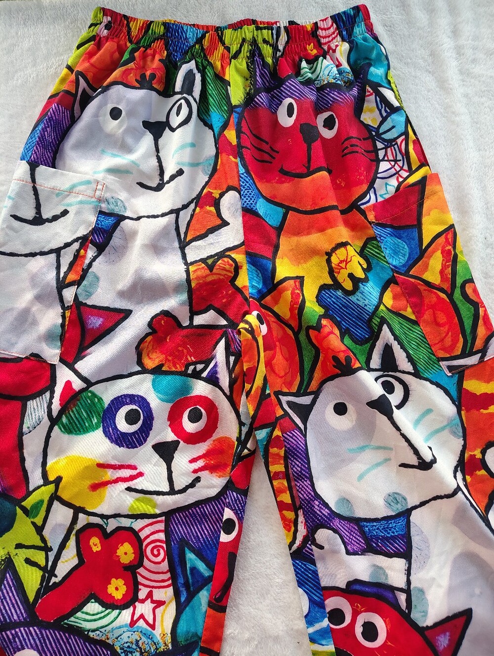 Colorful Cat Print Lounge Pants